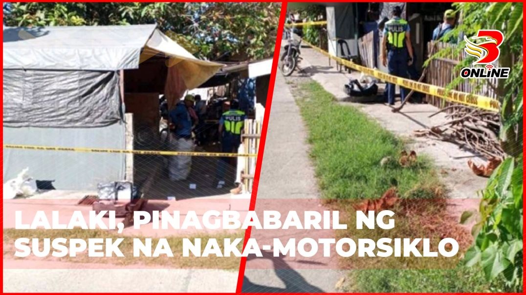 ⁣Lalaki, pinagbabaril ng suspek na naka-motorsiklo