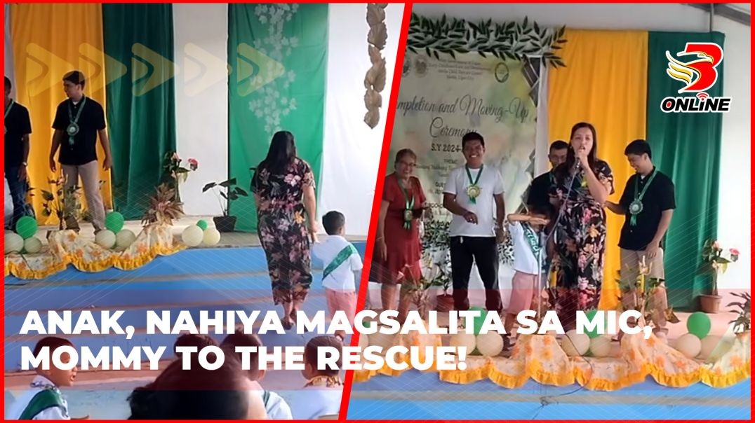Anak, nahiya magsalita sa mic, mommy to the rescue!