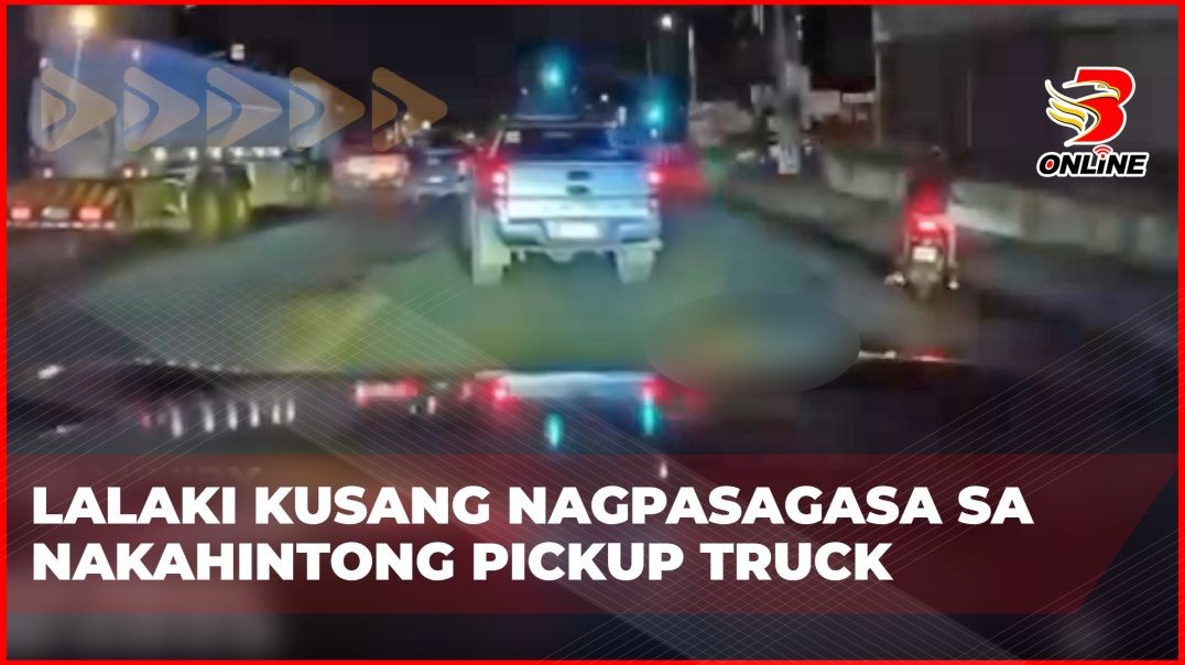 Lalaki kusang nagpasagasa sa nakahintong pickup truck