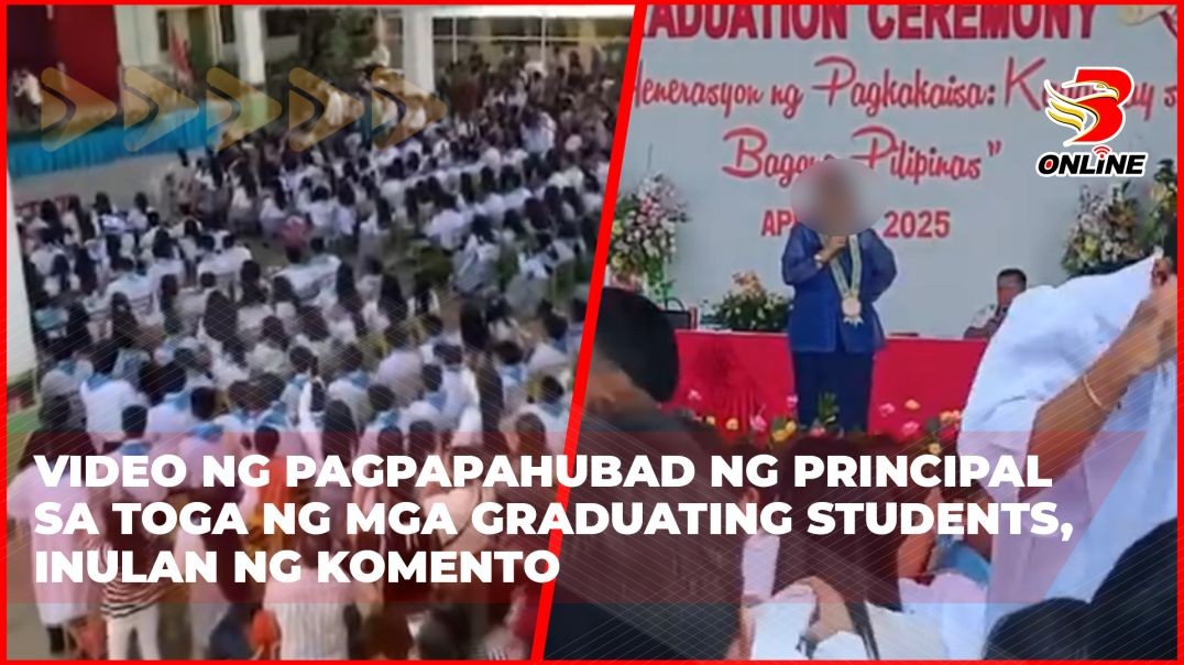 ⁣Video ng pagpapahubad ng principal sa toga ng mga graduating students, inulan ng komento