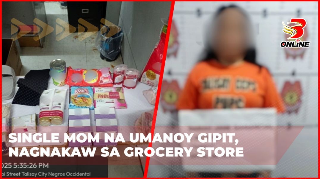 ⁣Single mom na umanoy gipit, nagnakaw sa grocery store