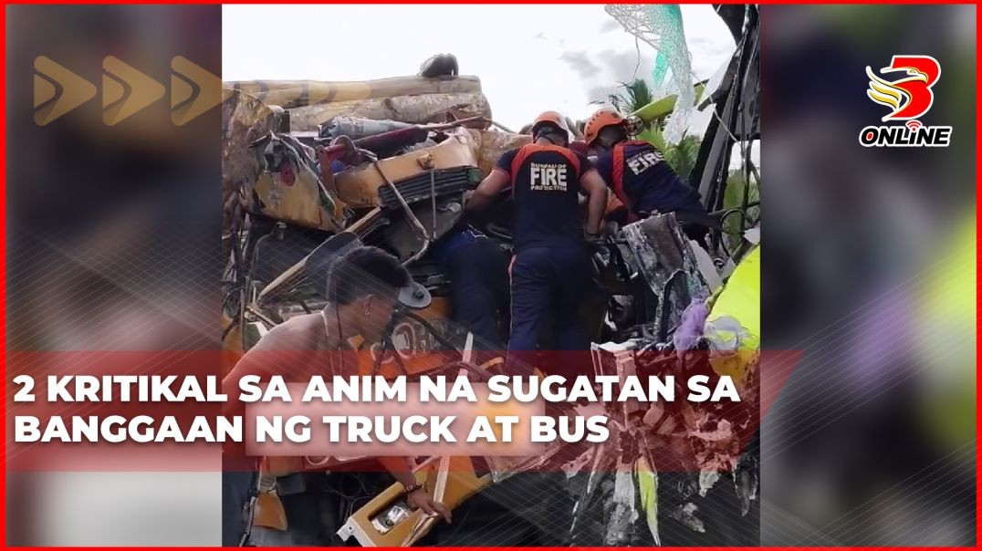 2 kritikal sa anim na sugatan sa banggaan ng truck at bus