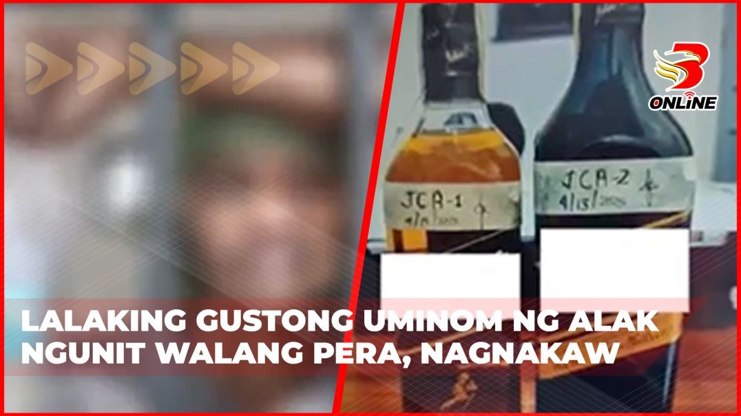 ⁣Lalaking gustong uminom ng alak ngunit walang pera, nagnakaw