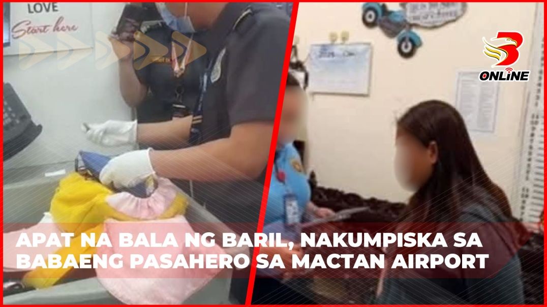 ⁣Apat na bala ng baril, nakumpiska sa babaeng pasahero sa Mactan airport