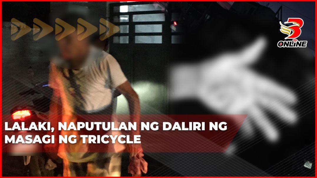 Lalaki, naputulan ng daliri ng masagi ng tricycle