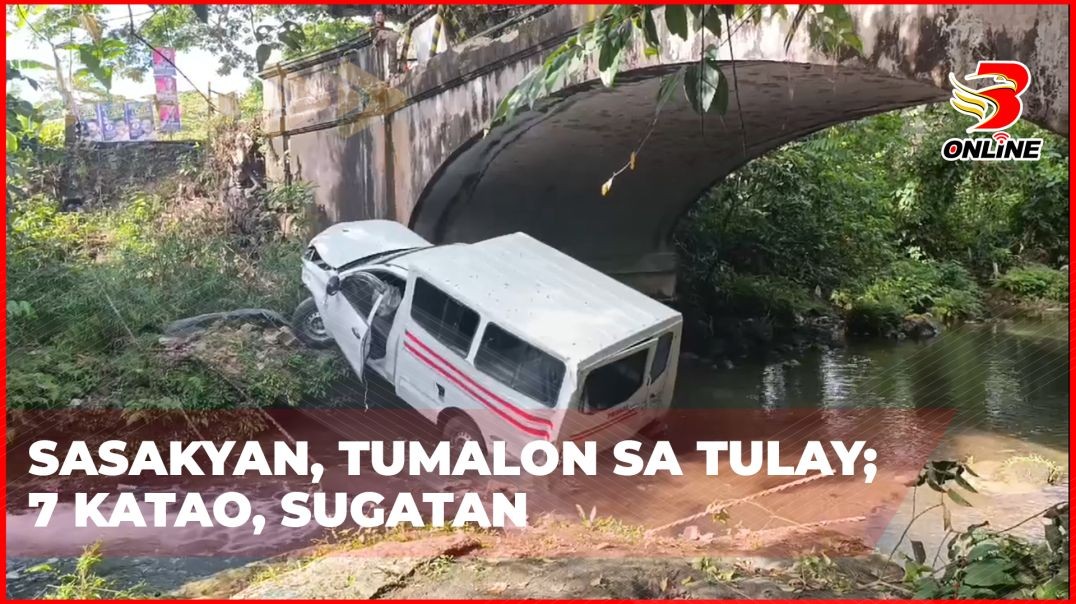 Sasakyan, tumalon sa tulay; 7 katao, sugatan