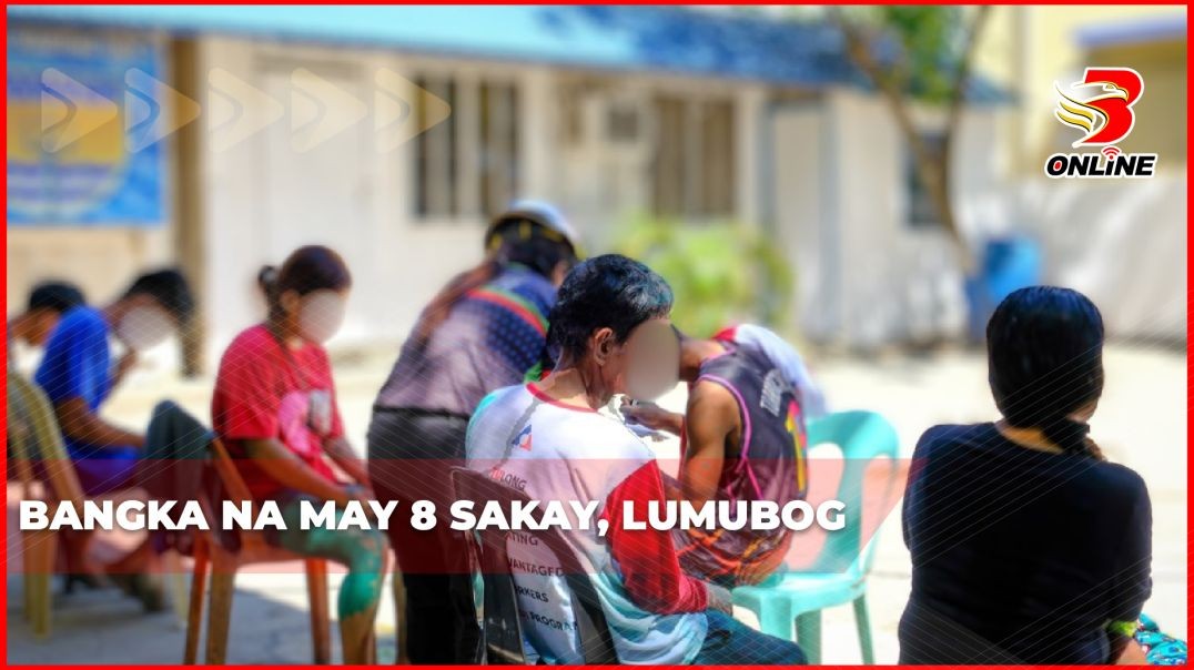⁣Bangka na may 8 sakay, lumubog