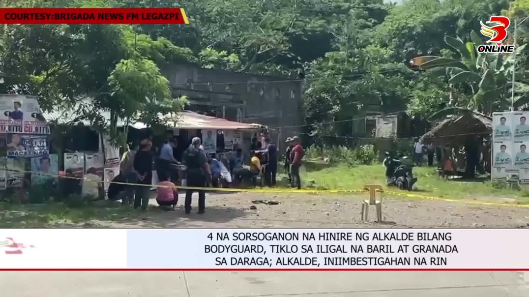 ⁣4 NA SORSOGANON NA HINIRE NG ALKALDE BILANG BODYGUARD, TIKLO SA ILIGAL NA BARIL AT GRANADA SA DARAGA