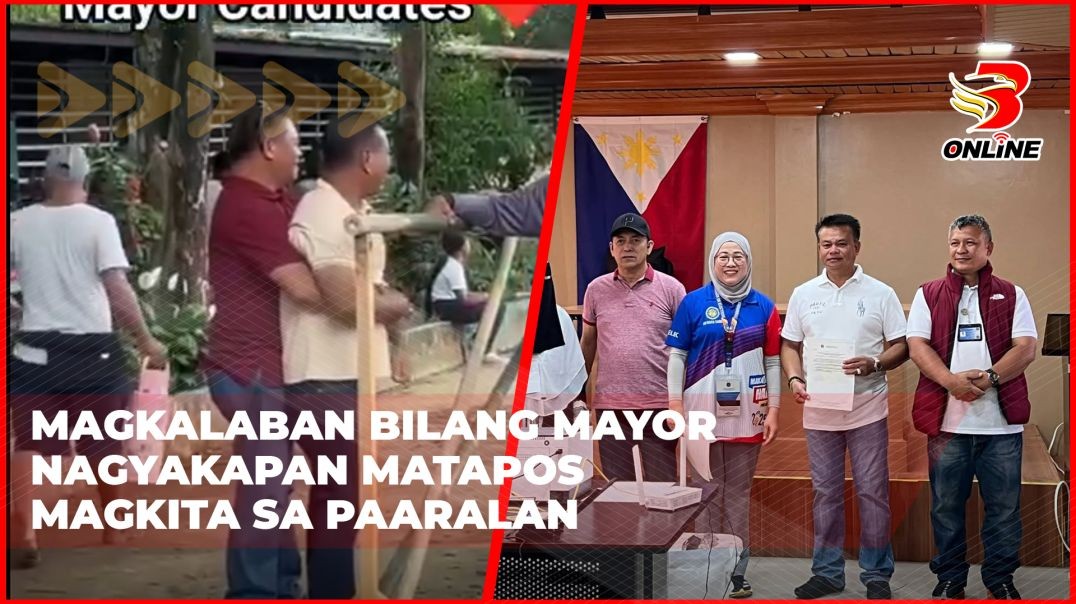 ⁣Magkalaban bilang Mayor nagyakapan matapos magkita sa paaralan