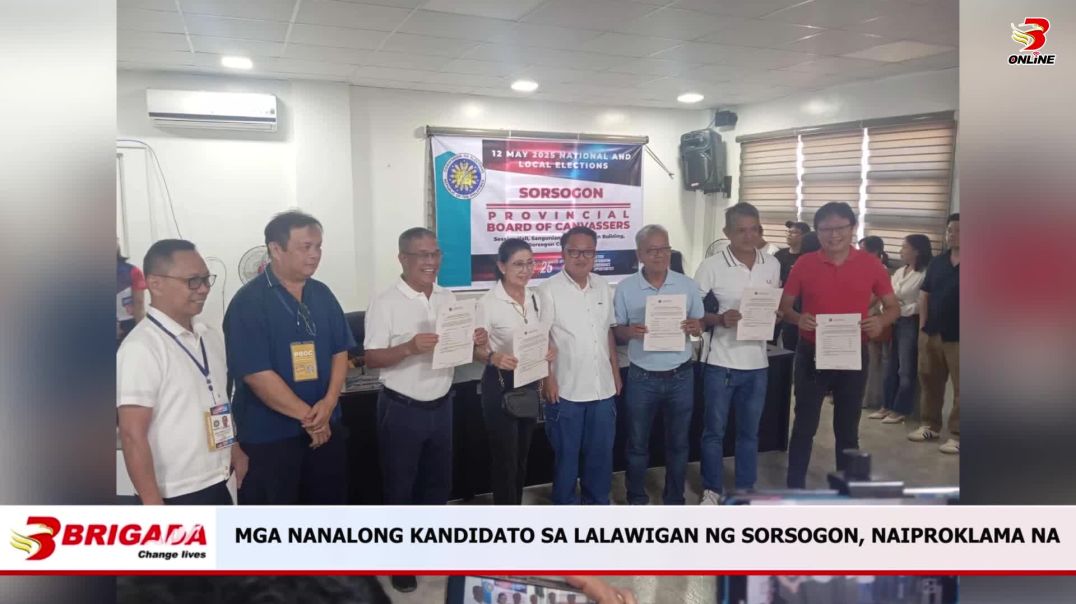 ⁣MGA NANALONG KANDIDATO SA LALAWIGAN NG SORSOGON, NAIPROKLAMA NA