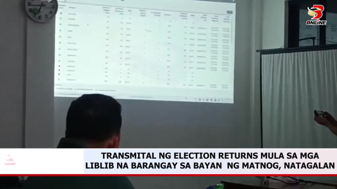 ⁣TRANSMITAL NG ELECTION RETURNS MULA SA MGA LIBLIB NA BARANGAY SA BAYAN  NG MATNOG, NATAGALAN