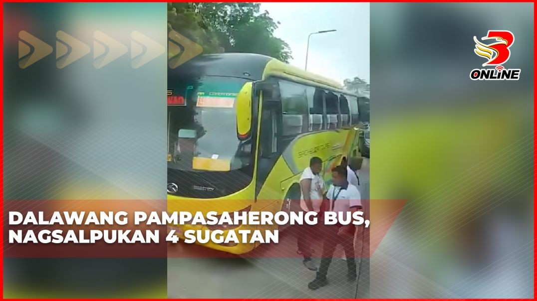 ⁣Dalawang pampasaherong bus, nagsalpukan; 4 sugatan
