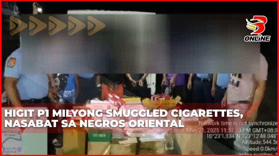 ⁣Higit P1 milyong smuggled cigarettes, nasabat sa Negros Oriental