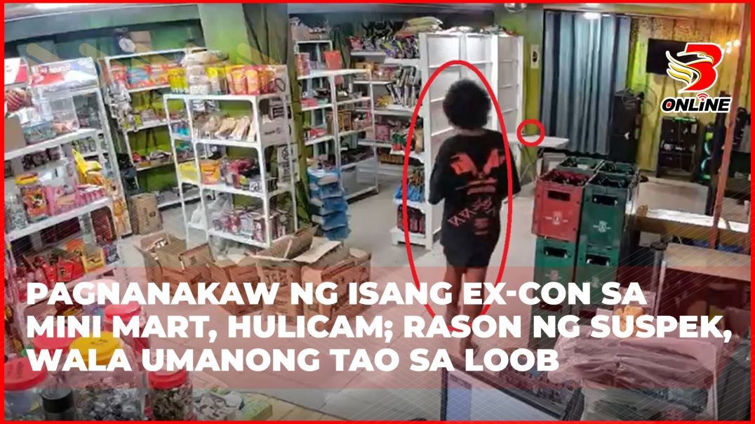 ⁣Pagnanakaw ng isang ex-con sa mini mart, hulicam; Rason ng suspek, wala umanong tao sa loob
