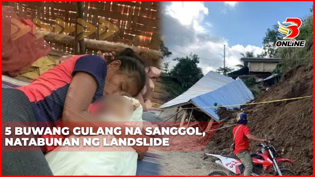 ⁣5 buwang gulang na sanggol, natabunan ng landslide