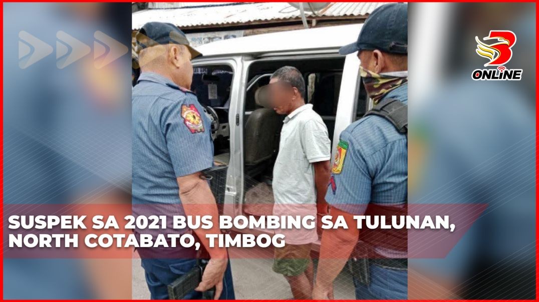 Suspek sa 2021 bus bombing sa Tulunan, North Cotabato, timbog