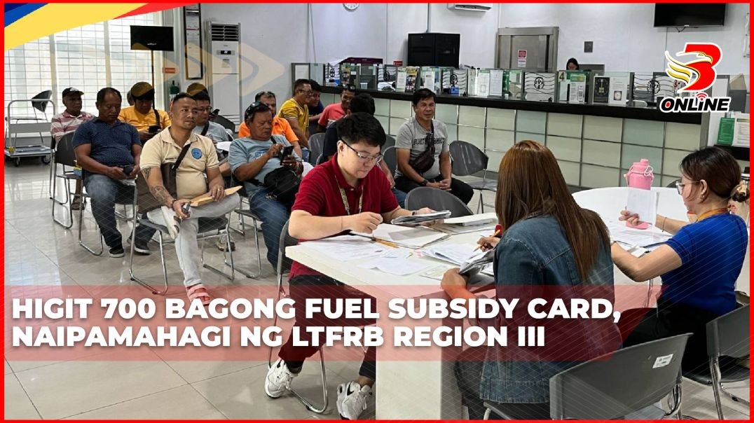 ⁣Higit 700 bagong fuel subsidy card, naipamahagi ng LTFRB Region III