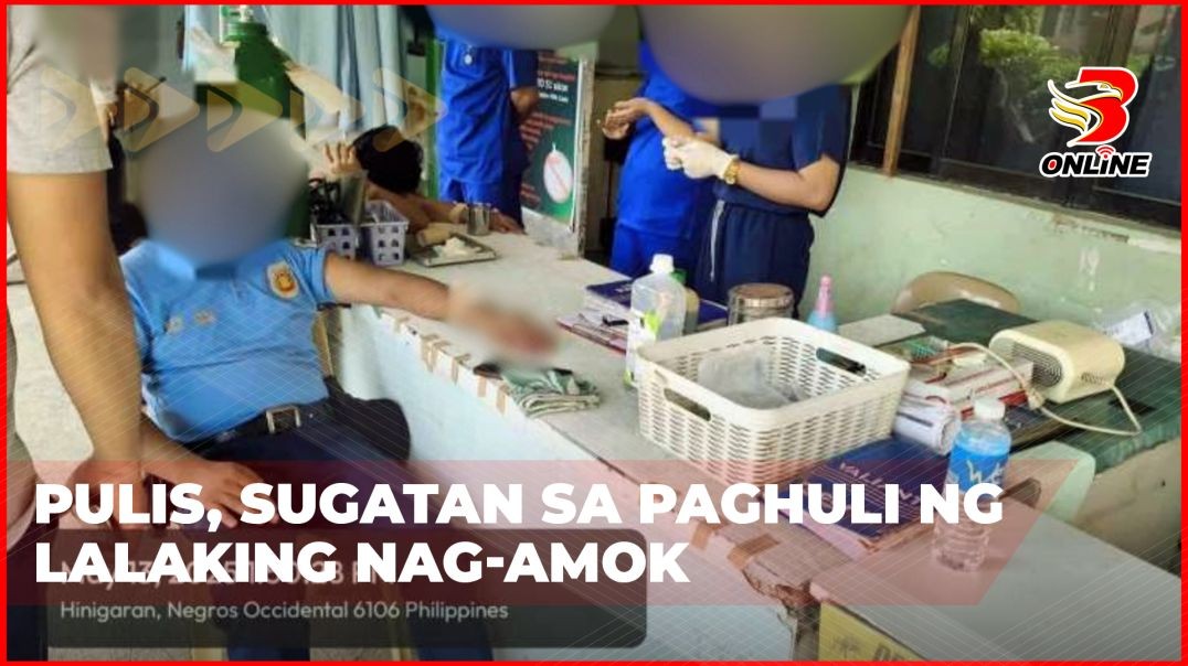 Pulis, sugatan sa paghuli ng lalaking nag-amok