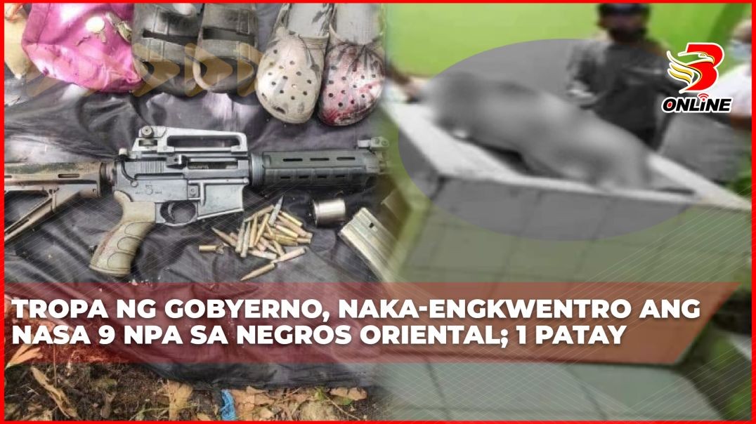⁣Tropa ng gobyerno, naka-engkwentro ang nasa 9 NPA sa Negros Oriental; 1 patay