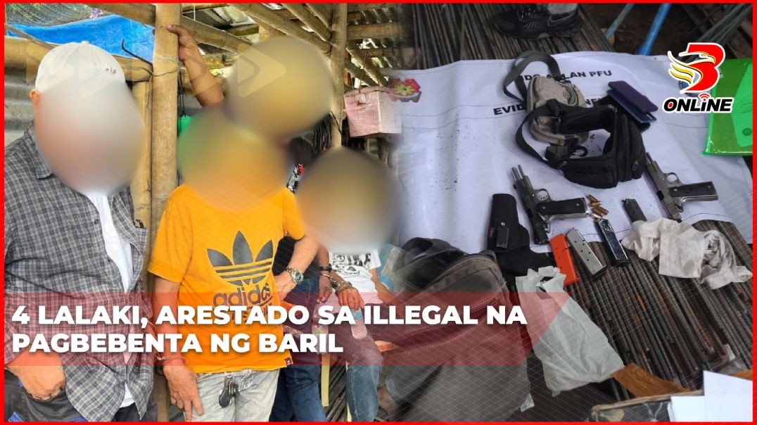 ⁣4 lalaki, arestado sa illegal na pagbebenta ng baril