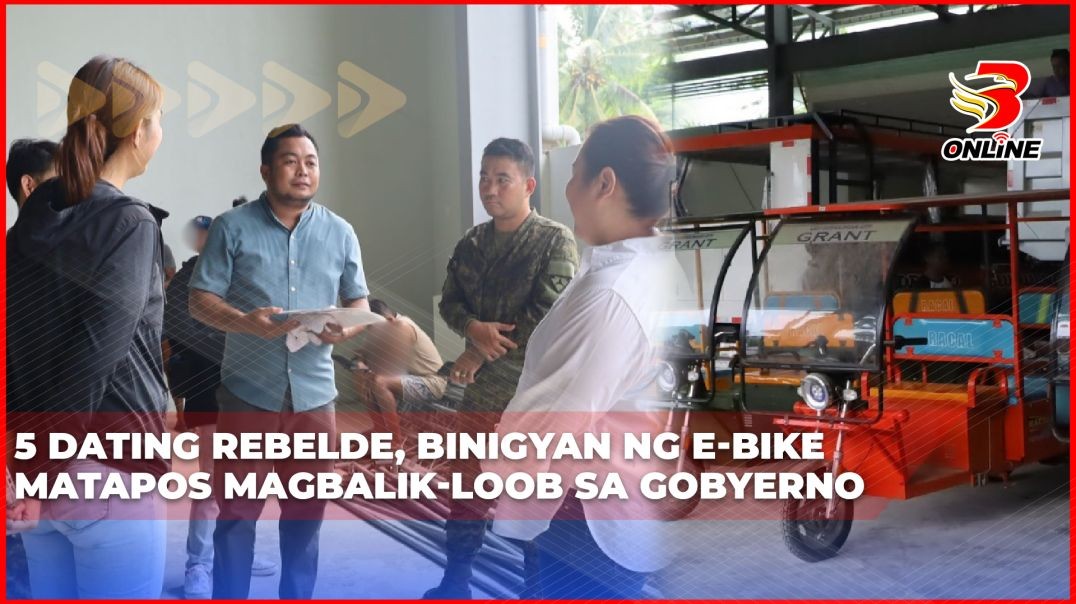 ⁣5 dating rebelde, binigyan ng E-bike matapos magbalik-loob sa gobyerno