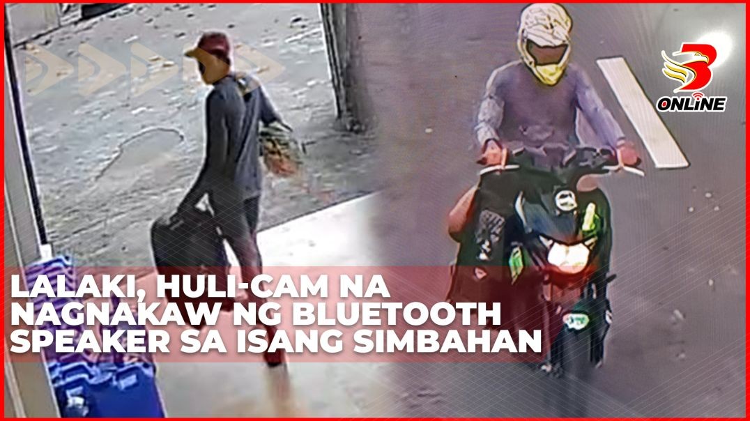 ⁣Lalaki, huli-cam na nagnakaw ng bluetooth speaker sa isang simbahan