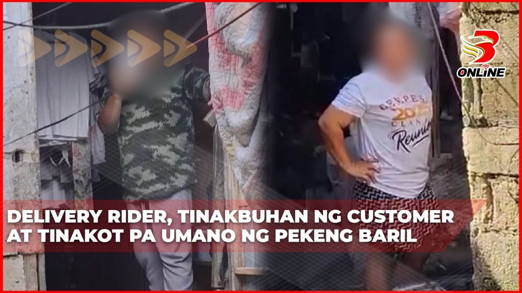 ⁣Delivery rider, tinakbuhan ng customer at tinakot pa umano ng pekeng baril