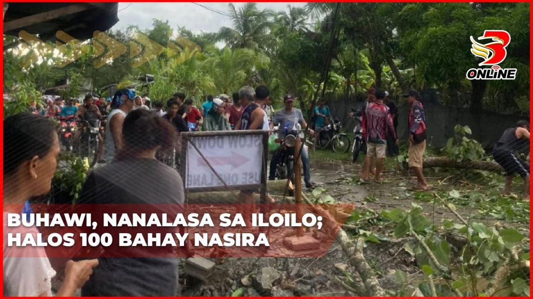 ⁣Buhawi, nanalasa sa Iloilo; Halos 100 bahay nasira
