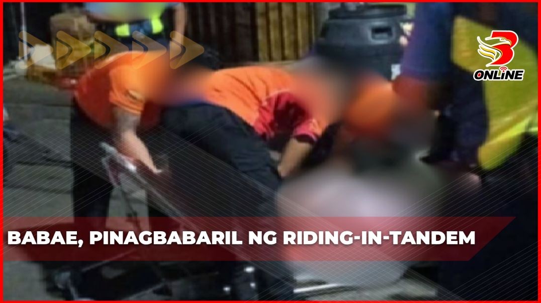 ⁣Babae, pinagbabaril ng riding-in-tandem