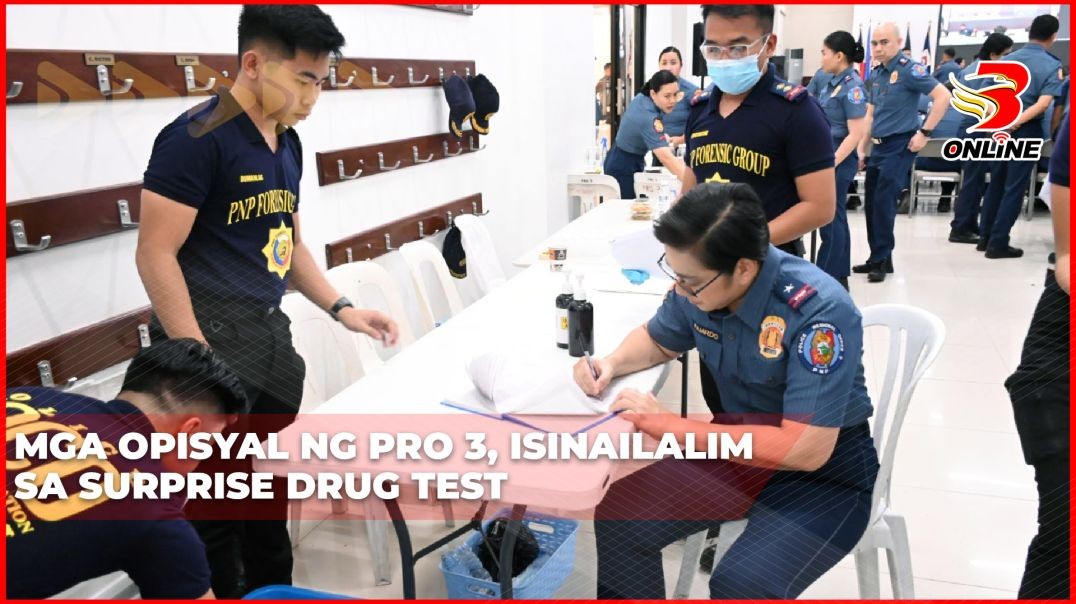 ⁣Mga opisyal ng PRO 3, isinailalim sa surprise drug test
