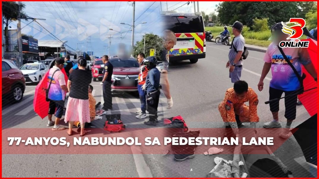 ⁣77-anyos, nabundol sa pedestrian lane