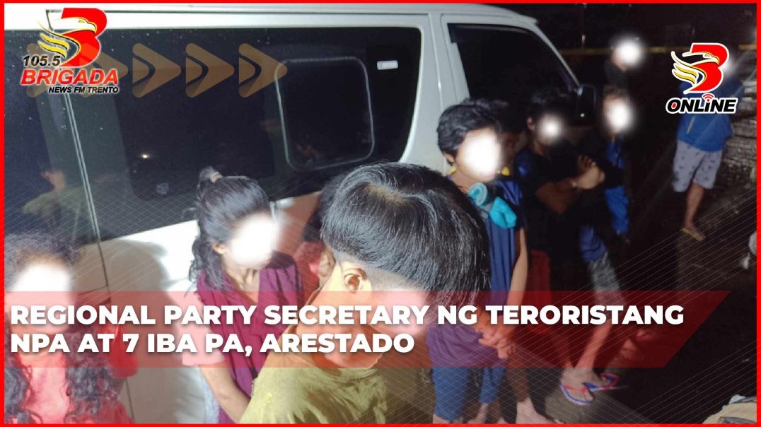 ⁣Regional Party Secretary ng teroristang NPA at 7 iba pa, arestado