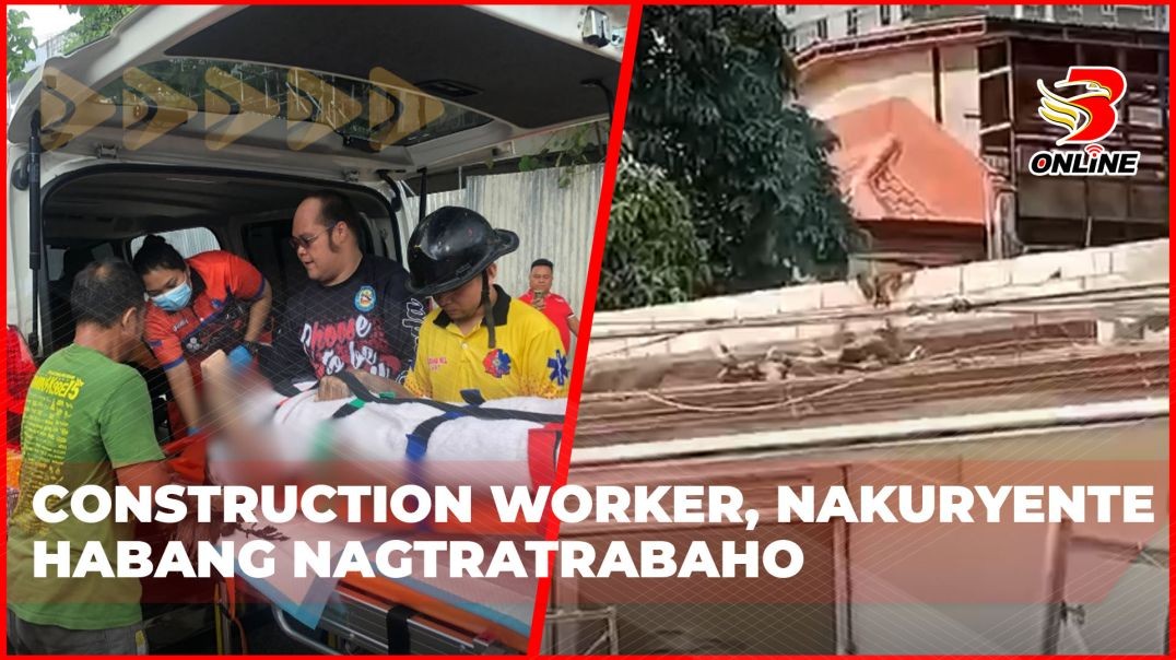 ⁣Construction worker, nakuryente habang nagtratrabaho