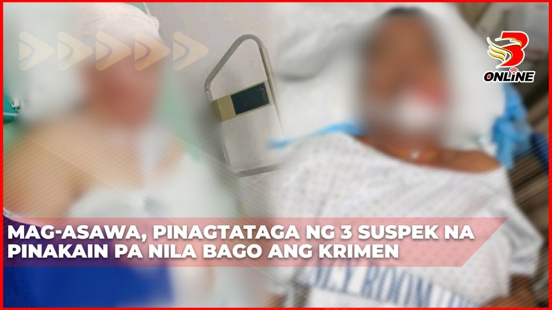 ⁣Mag-asawa, pinagtataga ng 3 suspek na pinakain pa nila bago ang krimen