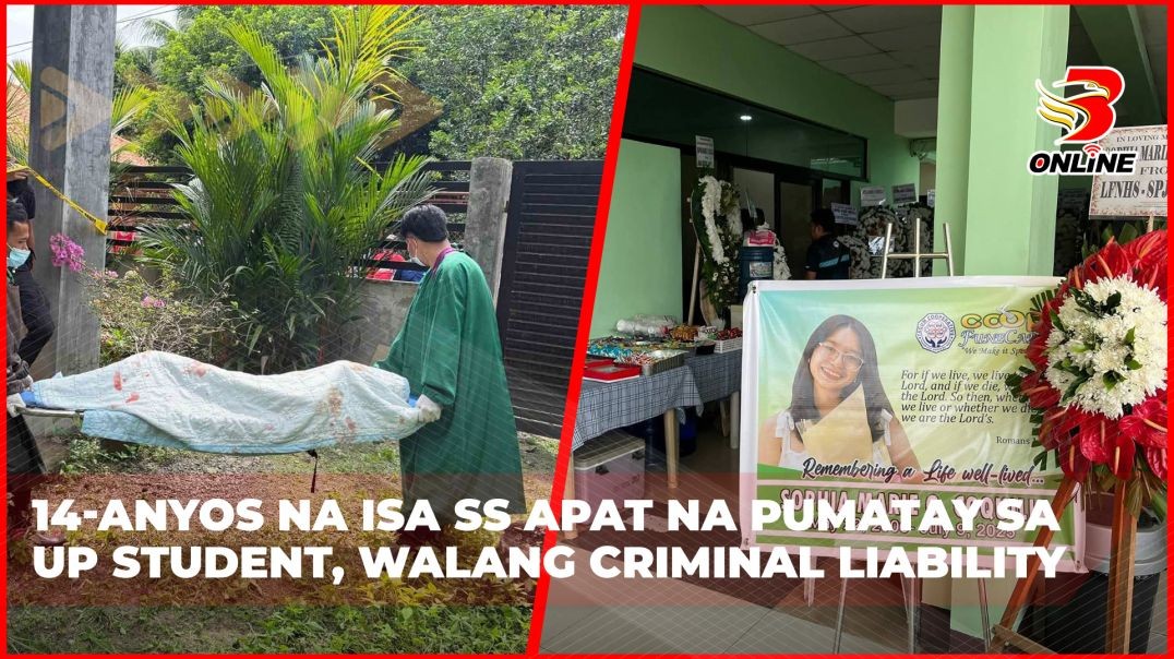 ⁣14-anyos na isa ss apat na pumatay sa UP student, walang criminal liability