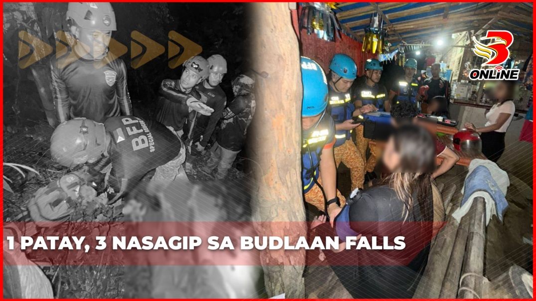 ⁣1 patay, 3 nasagip sa Budlaan Falls