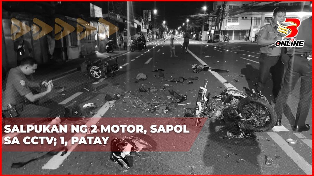 ⁣Salpukan ng 2 motor, sapol sa cctv; 1, patay