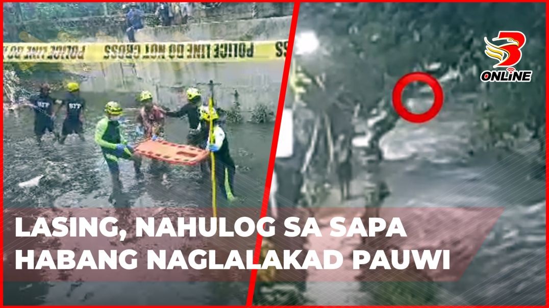 ⁣Lasing, nahulog sa sapa habang naglalakad pauwi