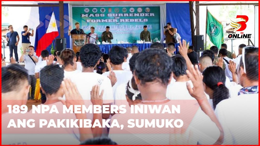 ⁣189 NPA members iniwan ang pakikibaka, sumuko