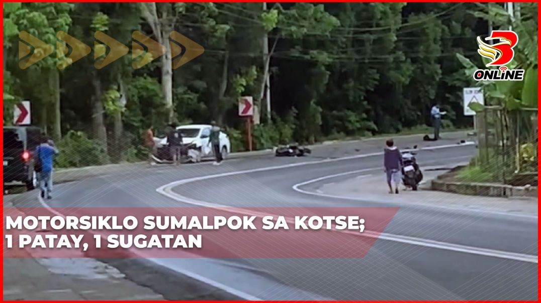 Motorsiklo sumalpok sa kotse; 1 patay, 1 sugatan