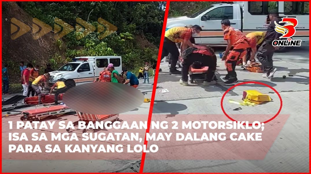 ⁣1 patay sa banggaan ng 2 motorsiklo; isa sa mga sugatan, may dalang cake para sa kanyang lolo