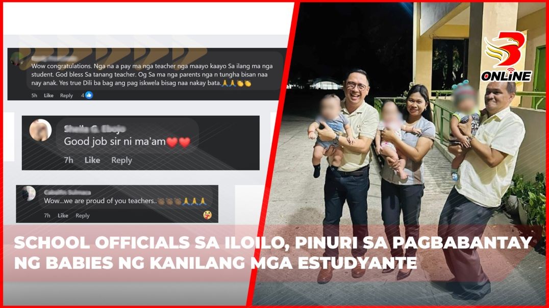 ⁣School officials sa Iloilo, pinuri sa pagbabantay ng babies ng kanilang mga estudyante