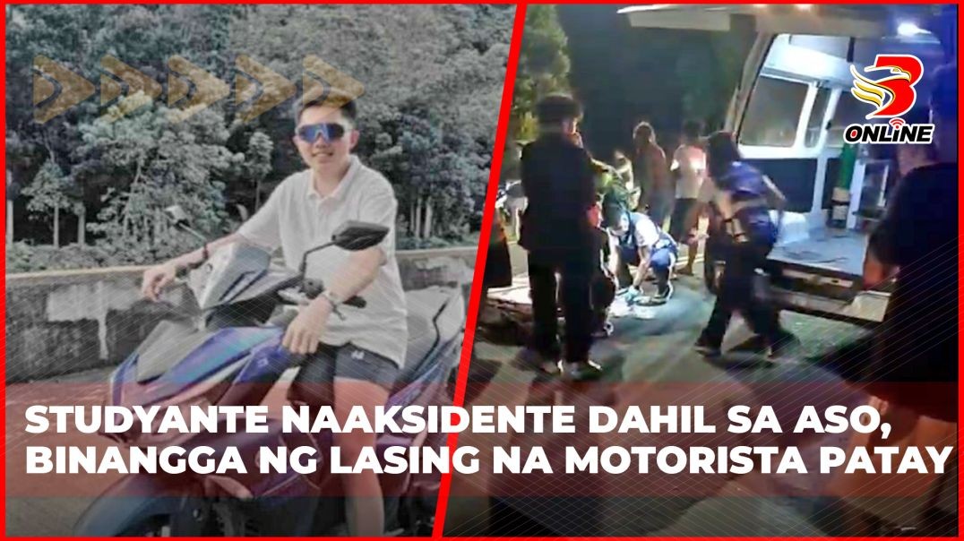 ⁣Studyante naaksidente dahil sa aso, binangga ng lasing na motorista patay 2 rescuer malubha