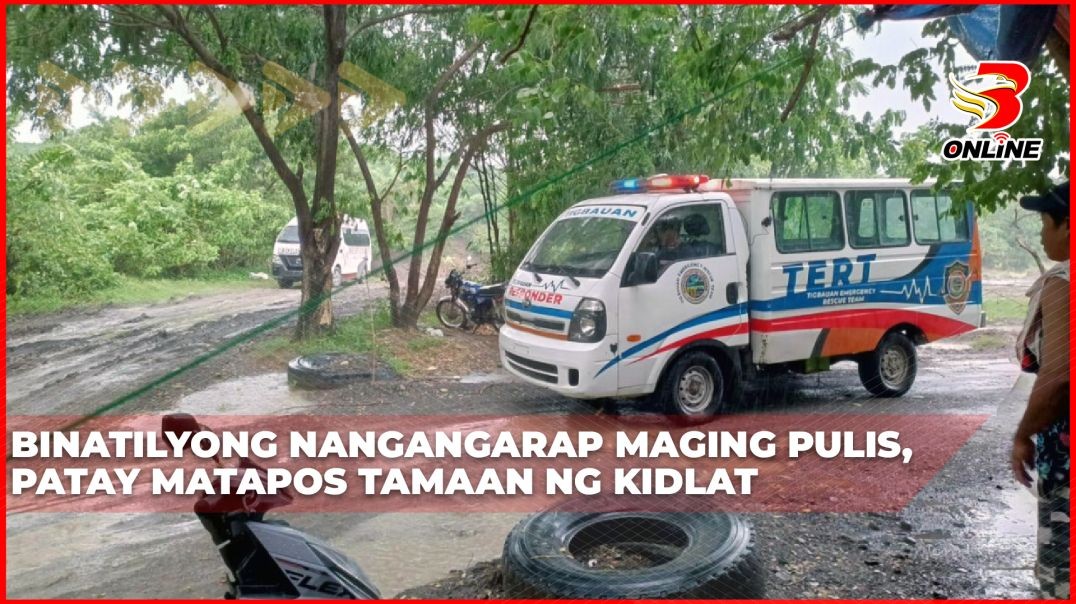 ⁣Binatilyong nangangarap maging pulis, patay matapos tamaan ng kidlat