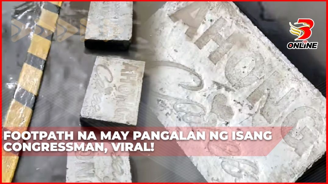 ⁣Footpath na may pangalan ng isang Congressman, Viral!