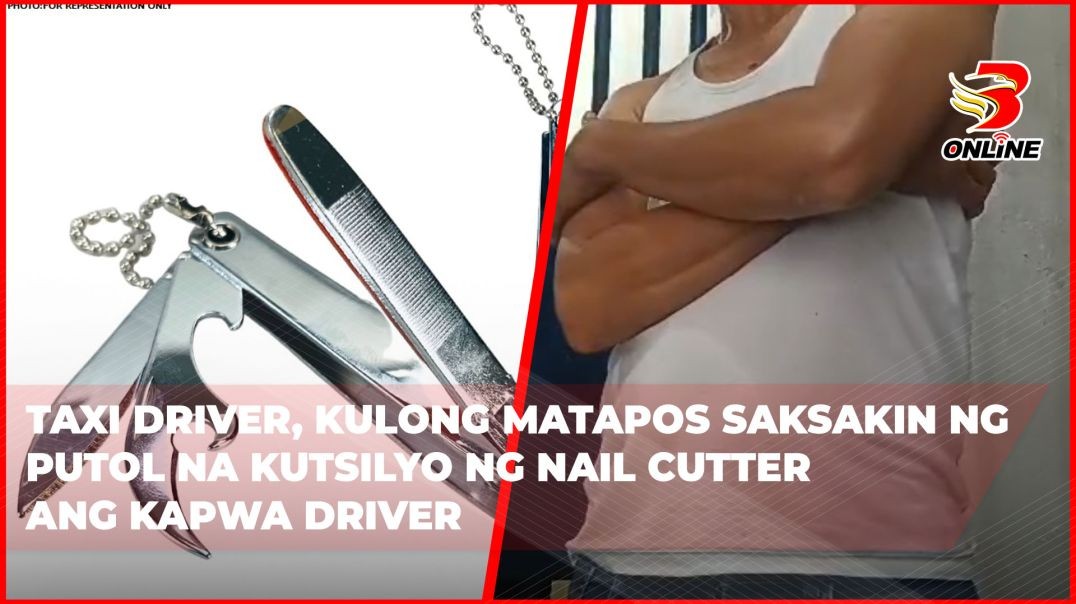⁣Taxi driver, kulong matapos saksakin ng putol na kutsilyo ng nail cutter ang kapwa driver