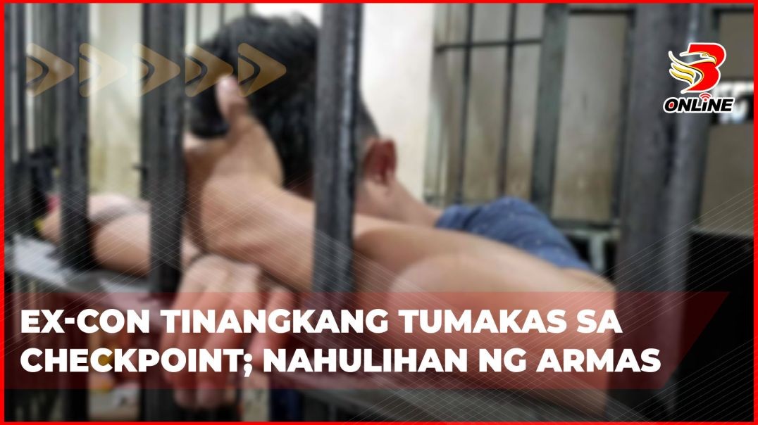 ⁣Ex-con tinangkang tumakas sa checkpoint;Nahulihan ng armas