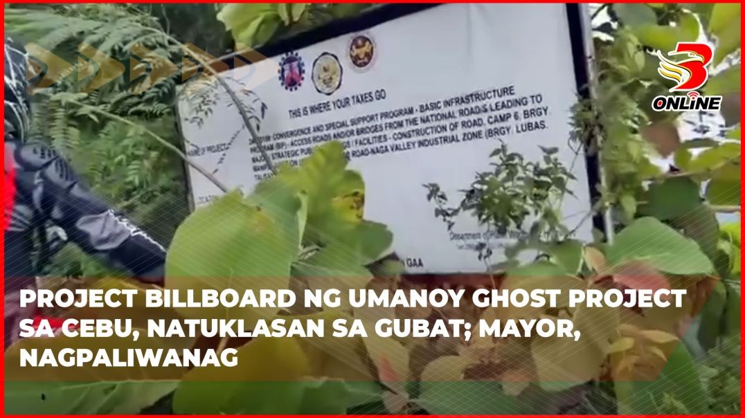⁣Project billboard ng umanoy "ghost project" sa Cebu, natuklasan sa gubat; Mayor, nagpaliwa