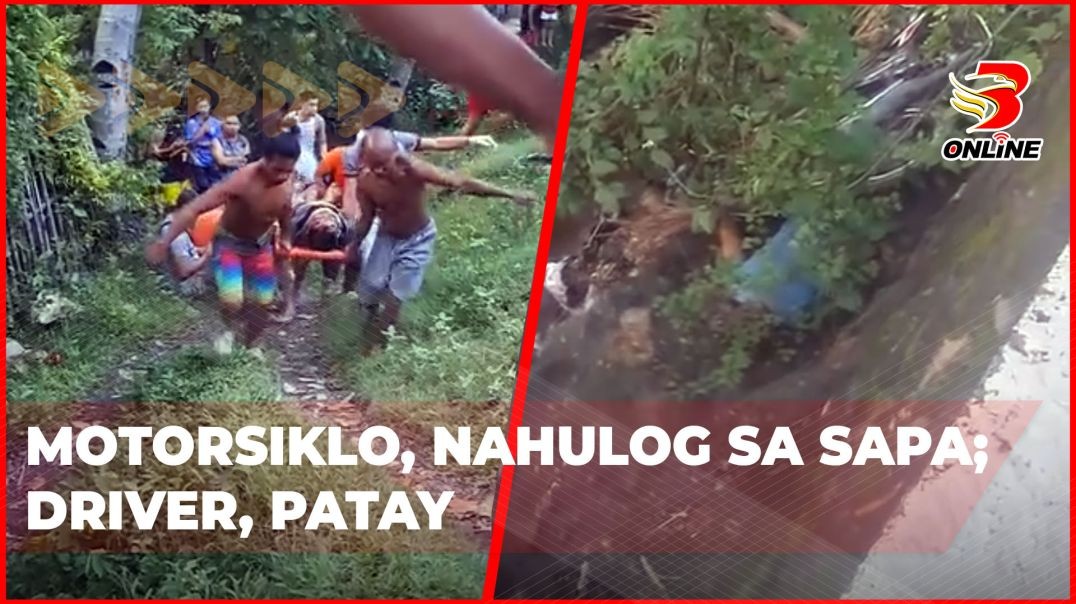 ⁣Motorsiklo, nahulog sa sapa; Driver, patay