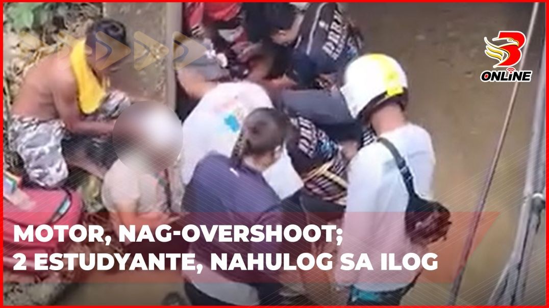 ⁣Motor, nag-overshoot; 2 estudyante, nahulog sa ilog
